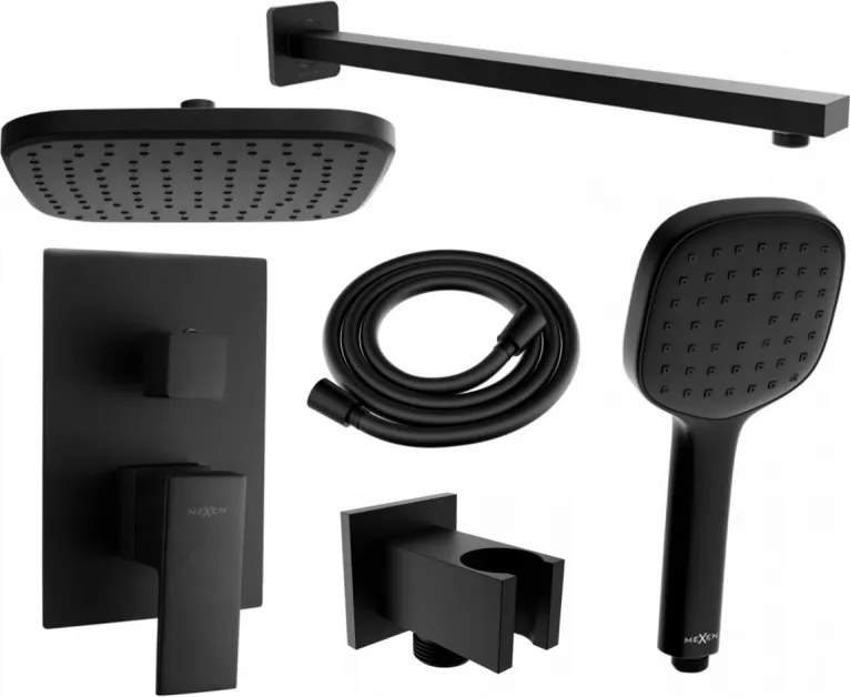 Mexen Uno, podomietkový sprchový set DR33, čierna, 71435DR33-70