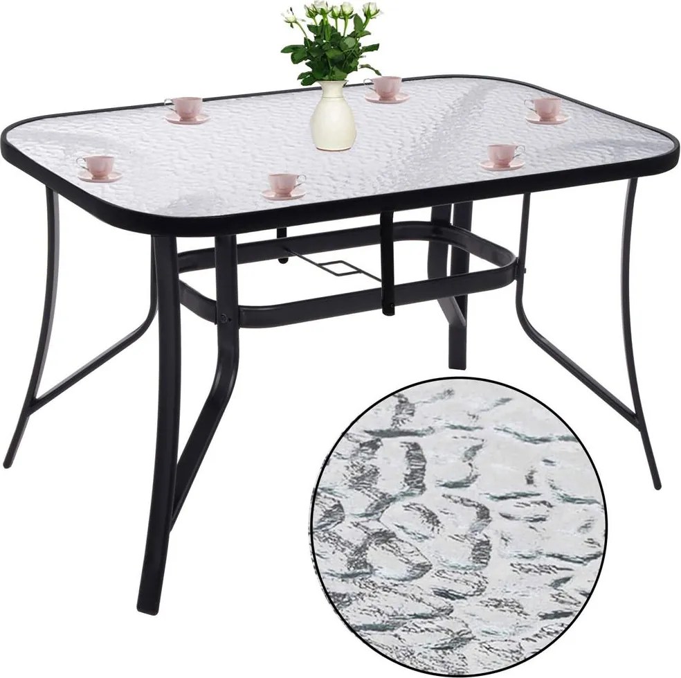 Záhradný stôl SPRINGOS GF1014​​​​​​​ - čierny