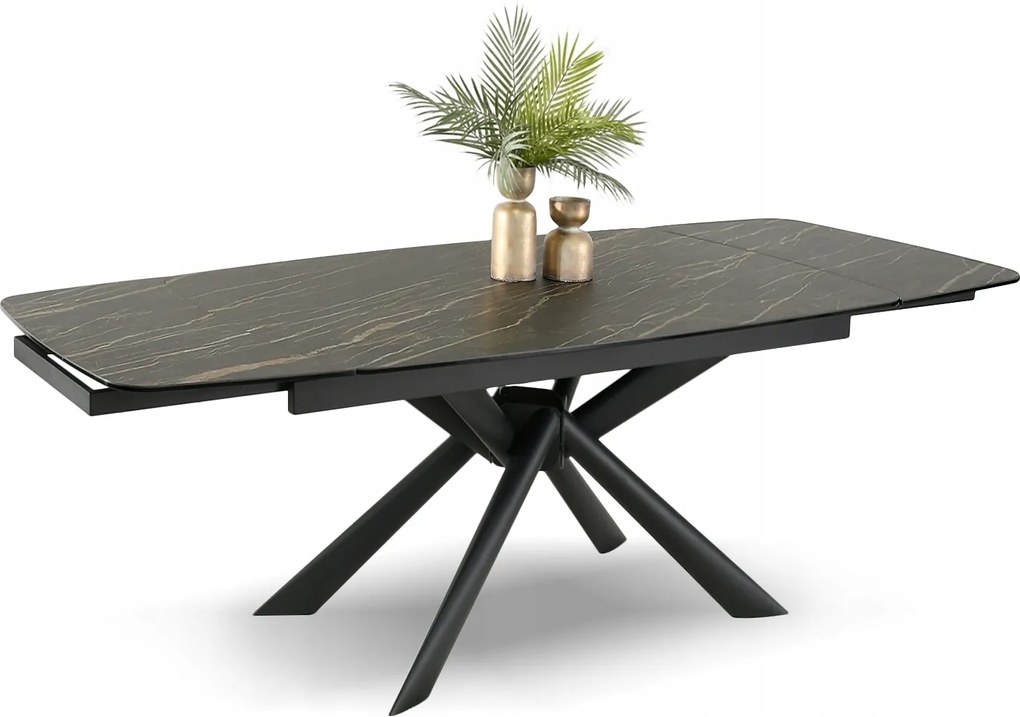 Jedálenský stôl Denzel (čierny mramor čierna)