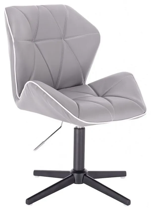 LuxuryForm DESIGN Stolička MILANO MAX na čiernom kríži - šedá
