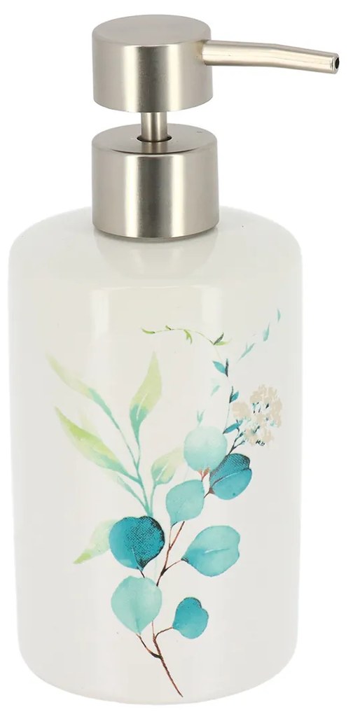 Dávkovač mydla Aquarelle Eukaliptus, kombinácia farieb/s chrómovými prvkami