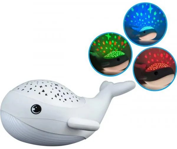 Nočné svetlo s projekciou WILLY WHALE