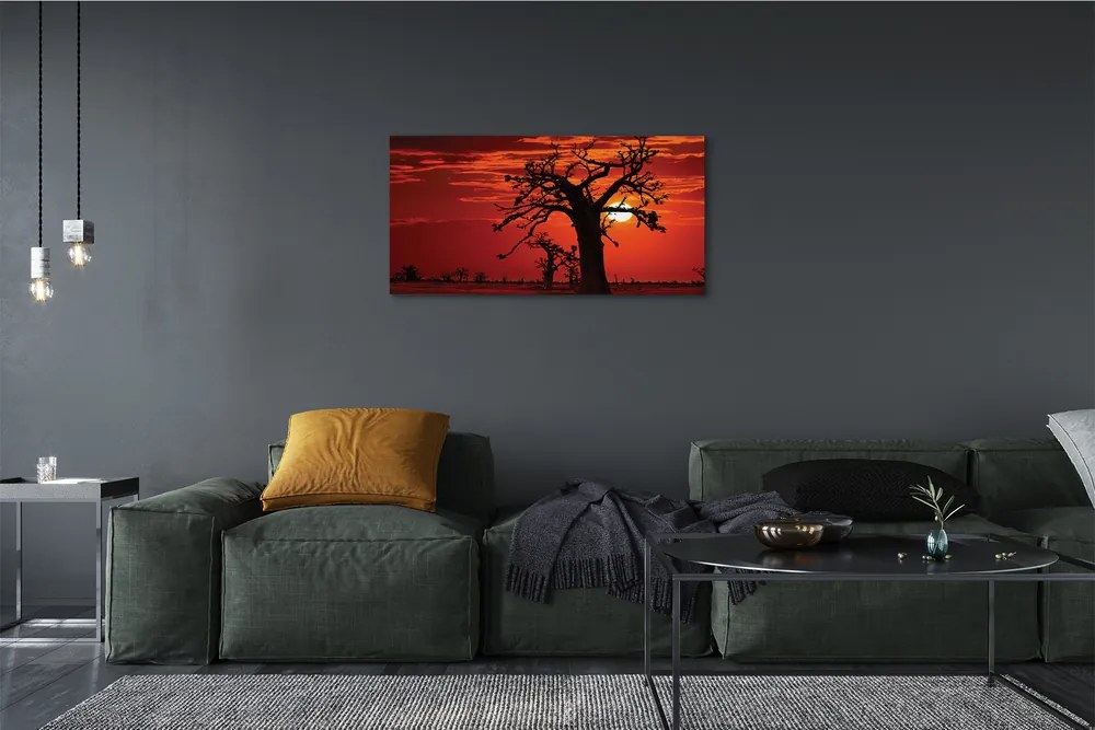 Obraz canvas Stromy oblohy oblačno 140x70 cm