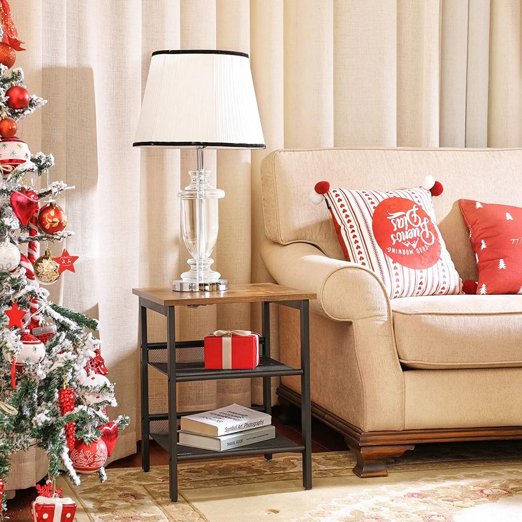 Hnedý príručný stolík TAYLOR