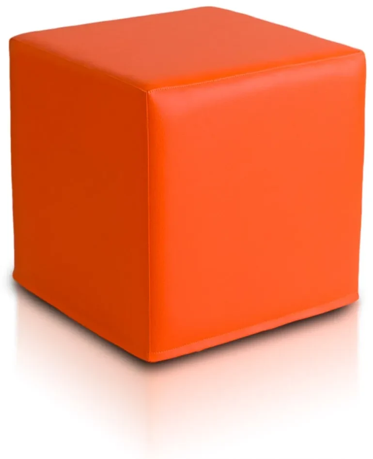 INTERMEDIC SK - Taburetka BLOCK 40x40 cm z ekokože | multifunkčný vak, podnožka, kocka Farba: E12 - Hnedá svetlá (Ekokoža)