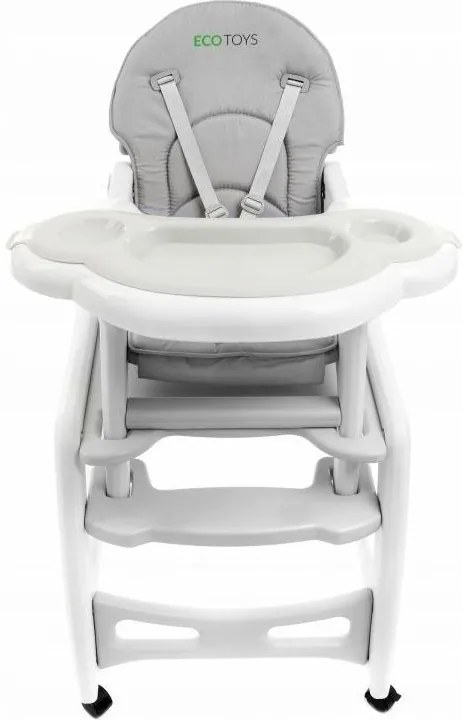 Bestent Detská jedálenská stolička 3v1 GRAY Ecotoys