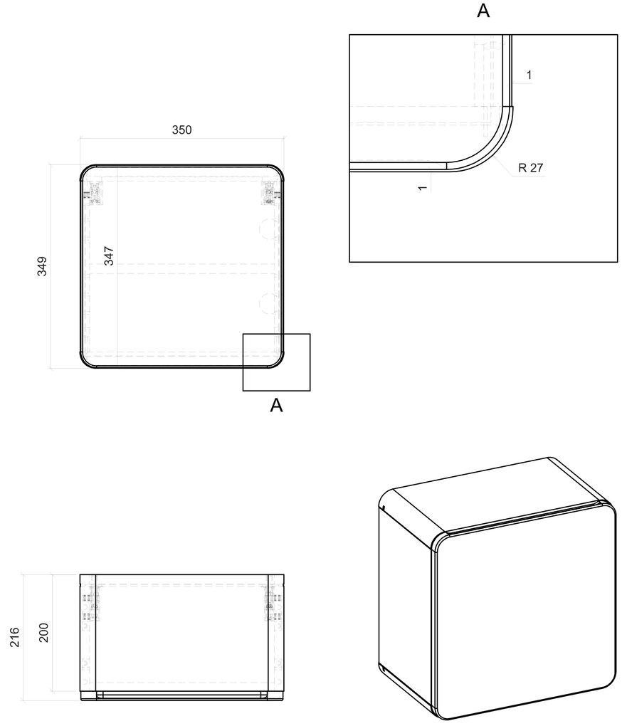 Kúpeľňová závesná skrinka BÁRA - malá