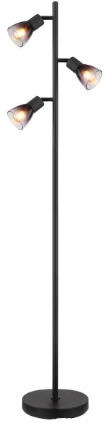 Globo 54312-3S - Stojacia lampa SATELLA 3xE14/25W/230V čierna