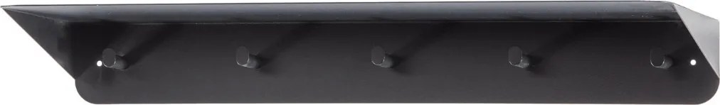 Kovový nástenný vešiak KENAN 80 cm, čierny