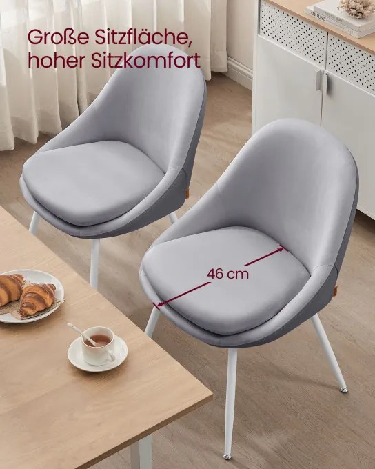 Set dvoch jedálenských stoličiek s vankúšmi KDC184G02 (2 ks)