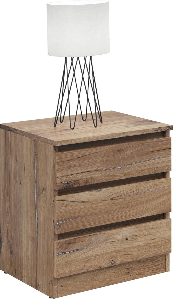 XXXLutz NOČNÝ STOLÍK, tmavý dub, 45/52/42 cm - Online Only spálne - 002427003721