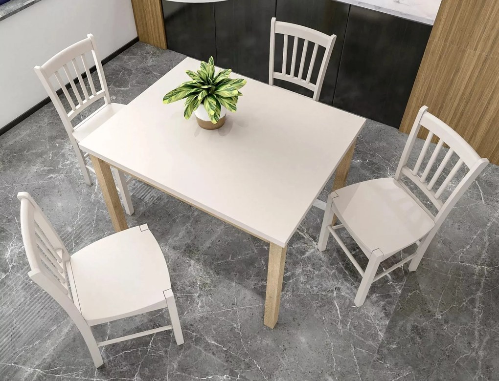 Jídelní stůl Adam 100 cm kašmír/dub cremona torro