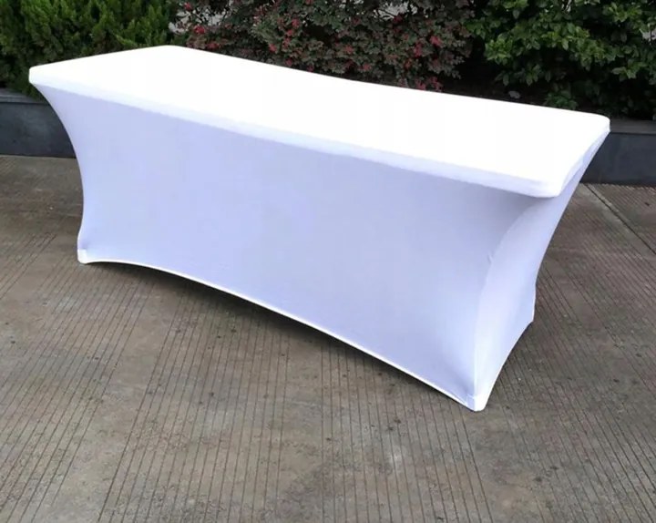 JAKS Návlek na cateringový stôl 180 x 75 cm biely