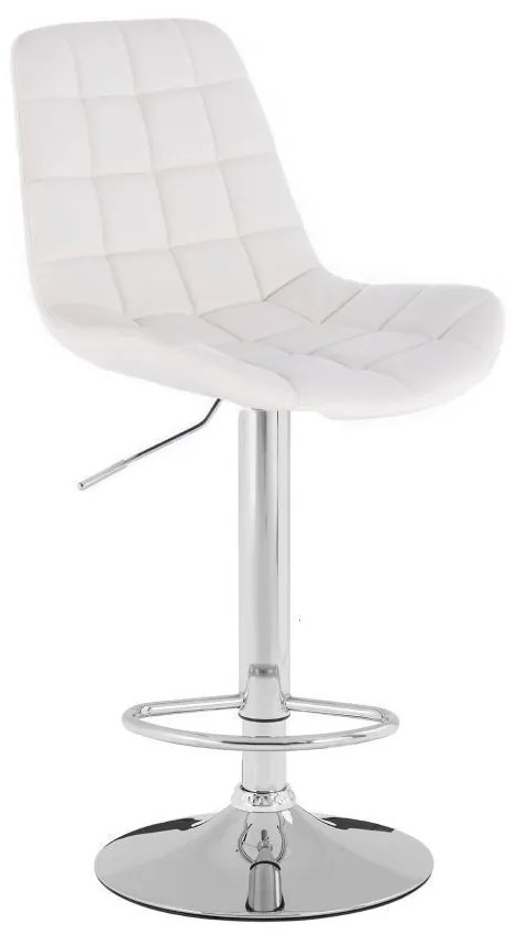 LuxuryForm DESIGN Barová stolička PARIS na striebornom tanieri - biela