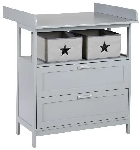 roba Prebaľovacia komoda Hamburg (2 zásuvky, hnedosivá) (100397090)