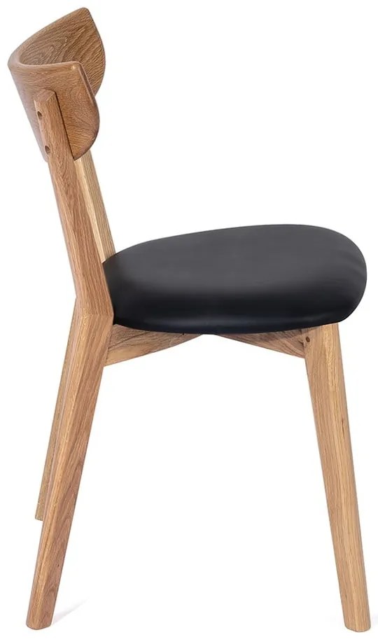 Jedálenská stolička z dubového dreva s čiernym sedákom Arch - Bonami Essentials