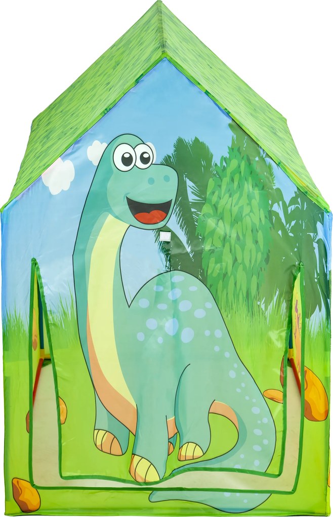 Namiot domček pre deti IPLAY Dino – hracia skrýša, ľahký rám, 95×72×102 cm
