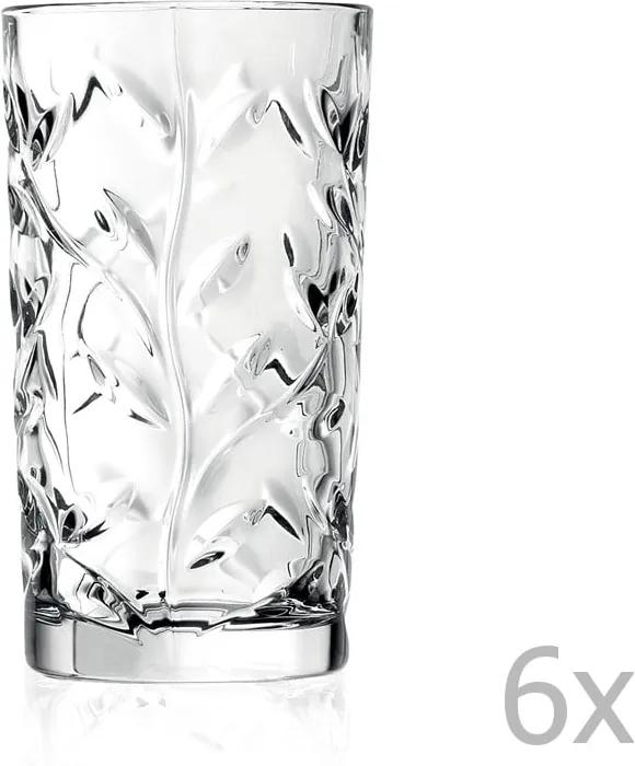 Sada 6 krištáľových pohárov RCR Cristalleria Italiana Abelie, 360 ml