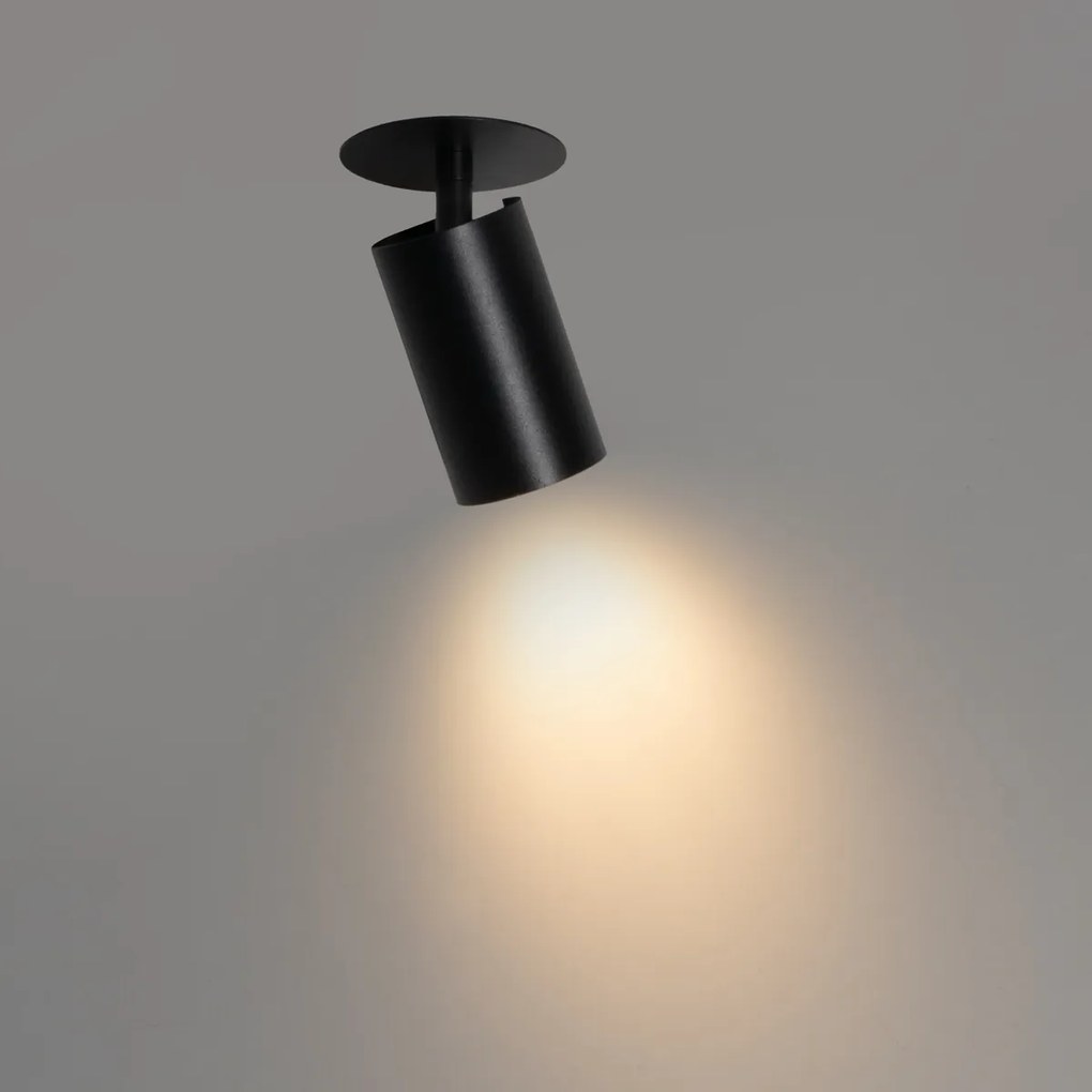 Moderné zapustené bodové svetlo čierne GU10 50 mm - Chels