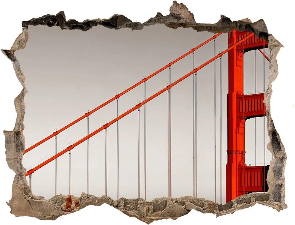 Fototapeta díra na zeď 3D Most San Francisco WallHole-95x64-kamien-91736681