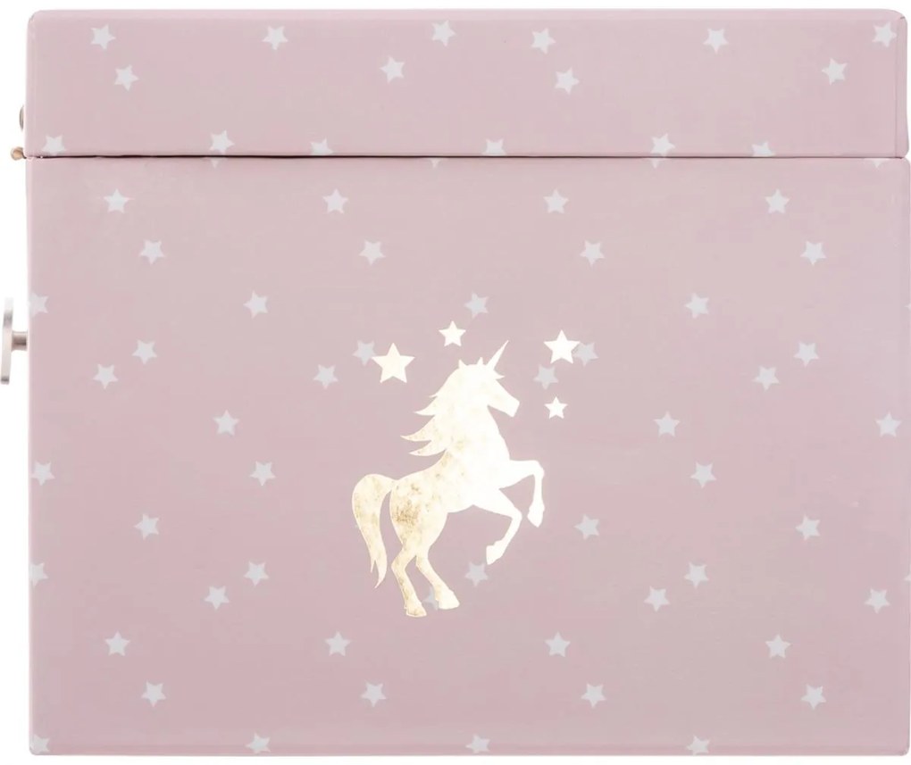 Hracia skrinka Unicorn, 21,5x14x17,5 cm, ružová