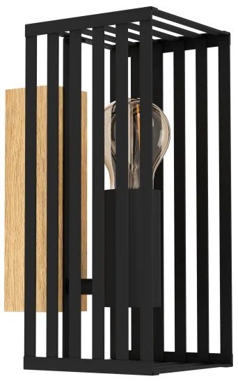 Eglo 390165 - Nástenné svietidlo CIDRAZ 1xE27/40W/230V čierna/hnedá