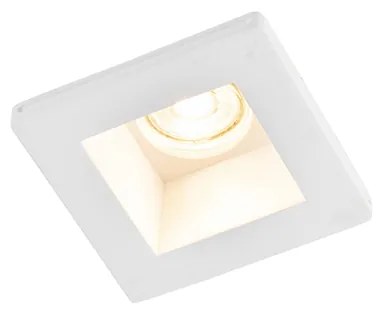 Sada 6 zapustených bodových svetiel biela 12 cm štvorcová - Gypsy Stucco