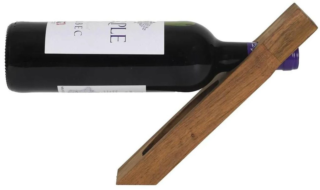 STOJAN NA VÍNO + VÝVRTKA GRAVINO 26,5X5X3 CM HNEDÁ