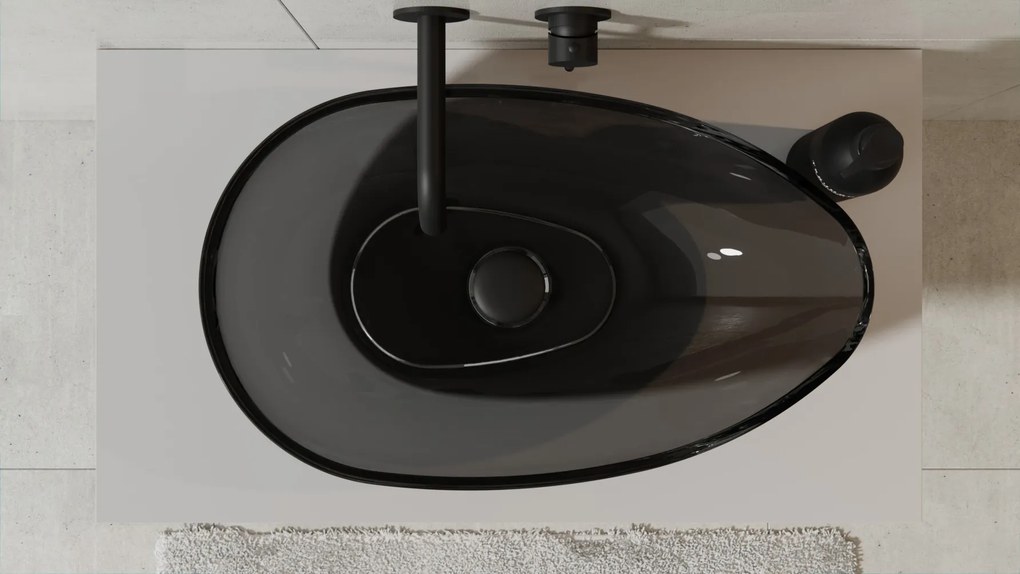 Besco Doskové umývadlo zo syntetickej živice Neya 60x35 cm Carbon Grey s výpusťou Click-Clack BESCO-Typ výpuste: Click-Clack bez prepadu, biela