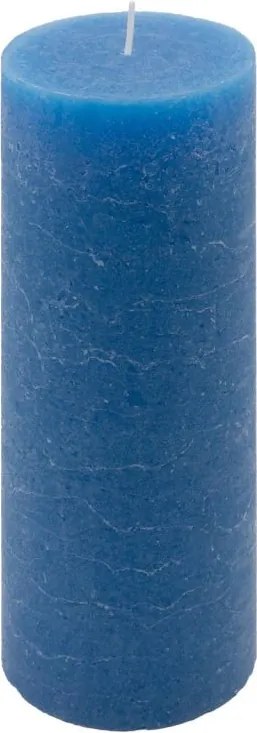 Modrá parafínová sviečka rustikálna 20 cm, 90 h, sada 2 ks
