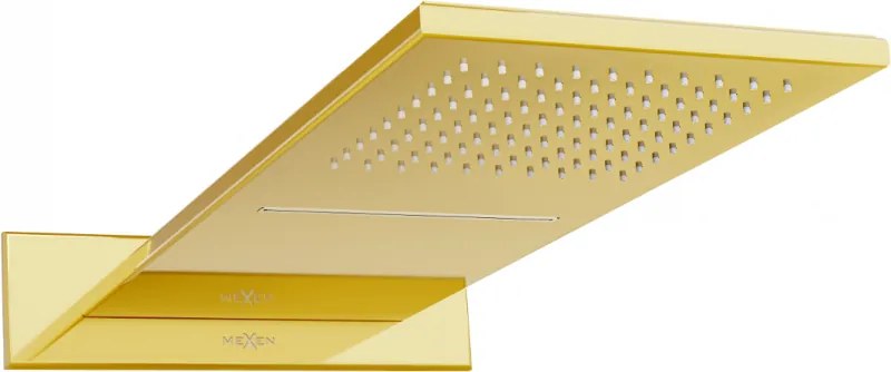 Mexen Waterfall sprchová hlavica slim 50 x 22 cm, zlatá - 79190-50