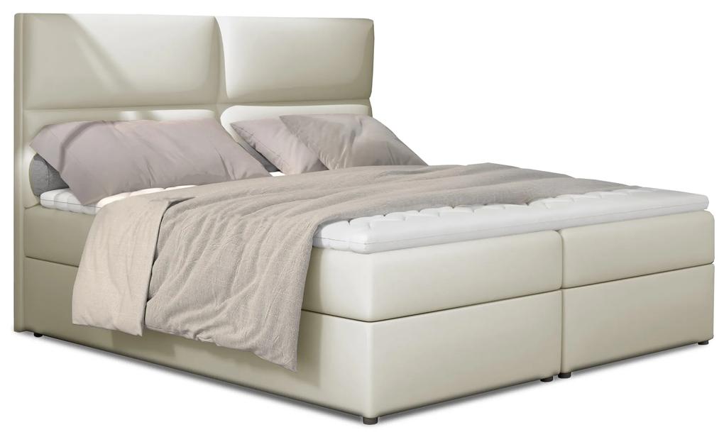 Kontinentálna posteľ 145 cm Alyce (svetlobéžová) (s matracmi). Vlastná spoľahlivá doprava až k Vám domov. 1027439