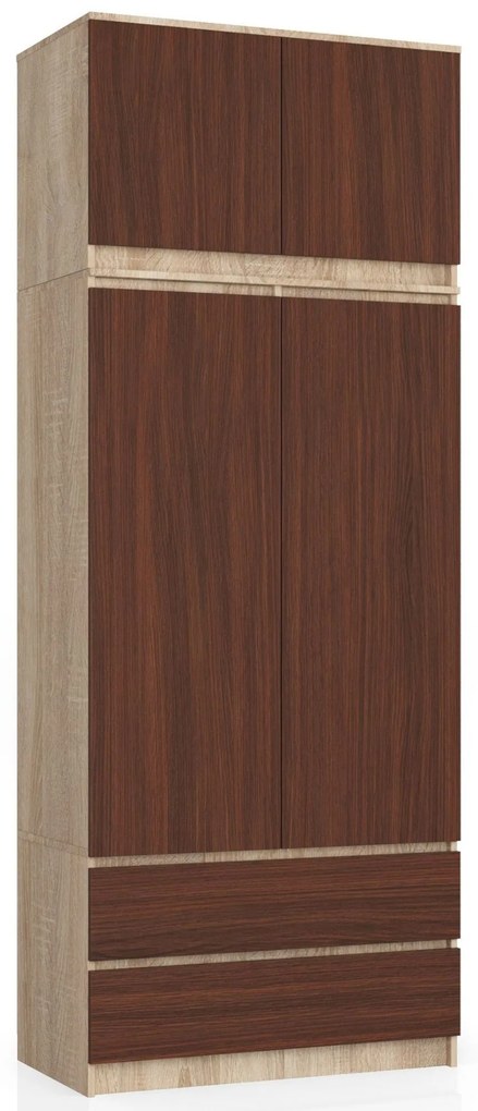 Nadstavba na skriňu Sashka  (dub sonoma + wenge). Akcia -19%. Vlastná spoľahlivá doprava až k Vám domov. 1069950