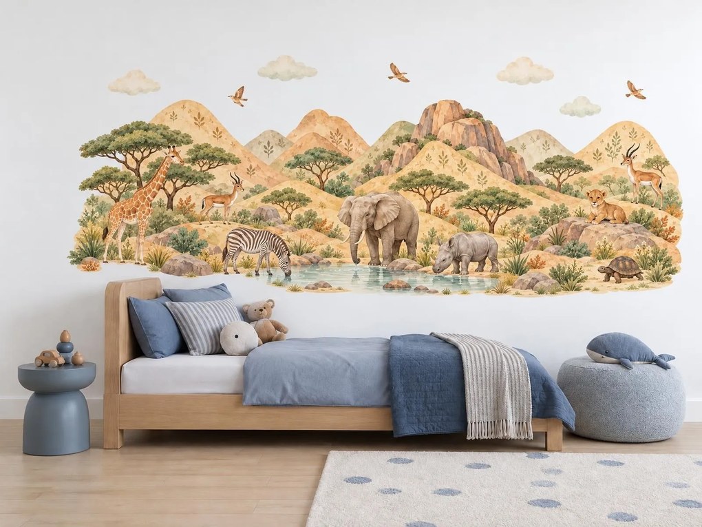 Safari v kopcích arch 46 x 19 cm