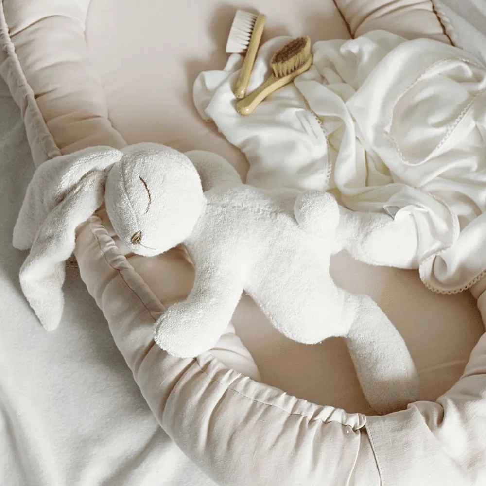 Bambusová zavinovačka s čipkou vanilka 80x100 cm