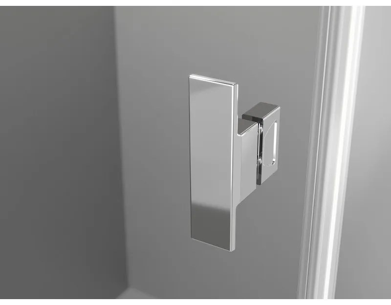 Mexen Mist-B, 1-krídlový výklopný sprchový kút 70 x 85 cm, číre sklo, chrómový profil, 8A2T-070-085-01-00