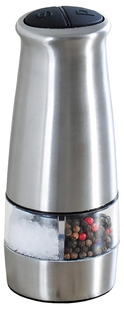 Kesper 13720 Elektrický kovový mlynček na korenie a soľ, v. 17,5 cm