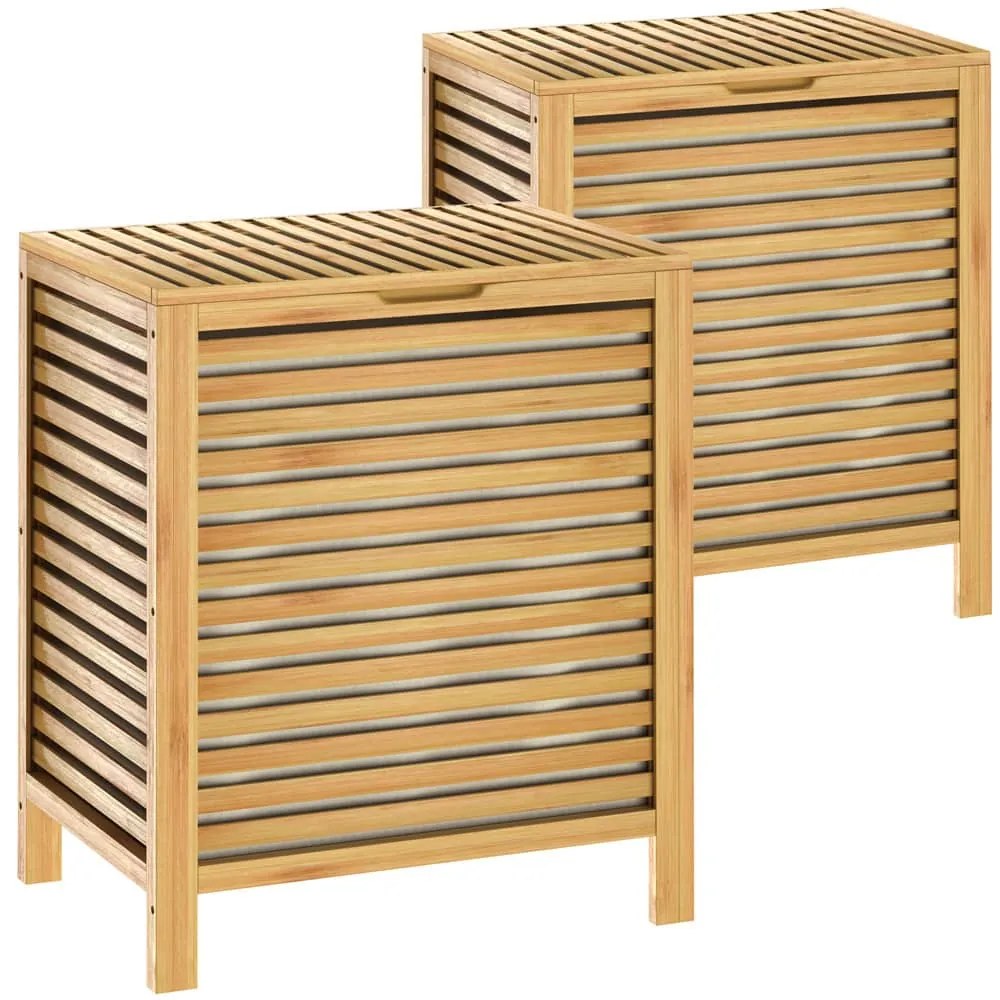 Bambusový kôš na bielizeň ISLA, 62L, prírodná hnedá Casaria