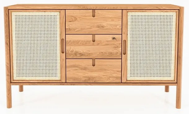 Nízka komoda z dubového dreva 142x84 cm Pola - The Beds