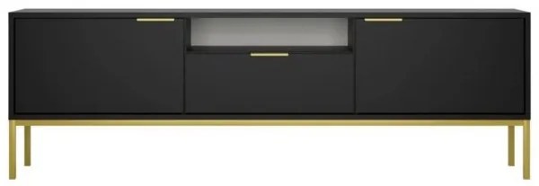 Televízny stolík Austin 175 cm čierny/zlatý