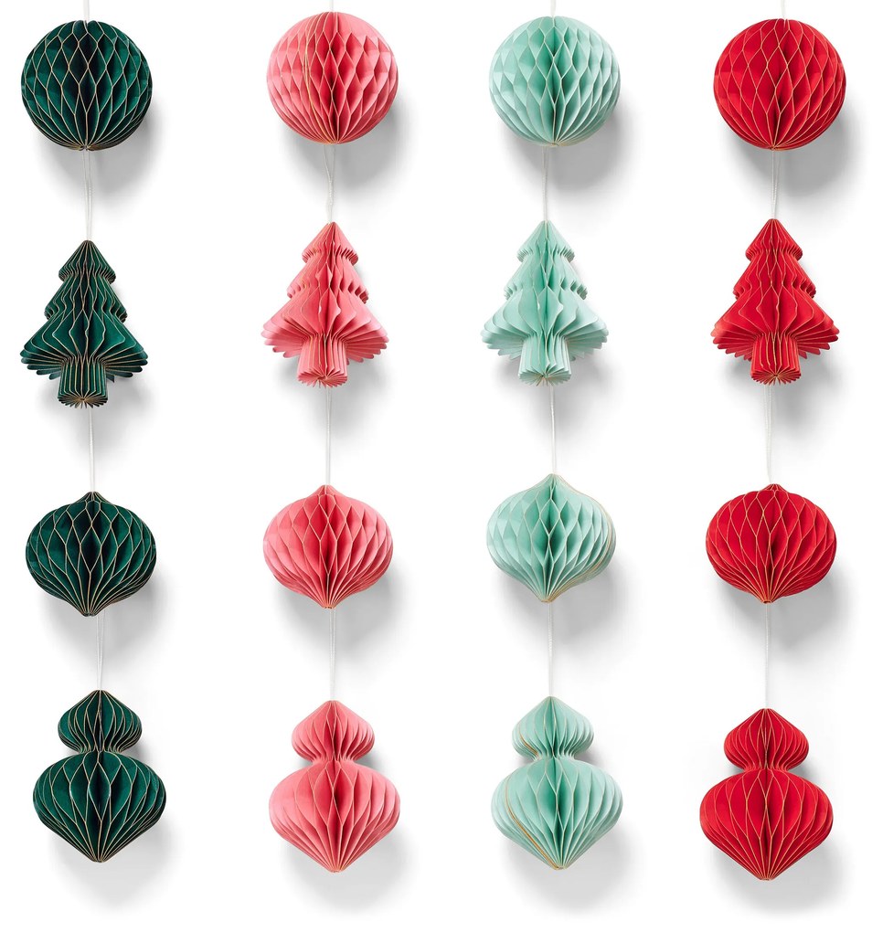 Ozdoby na vianočný stromček, 16-dielna súprava