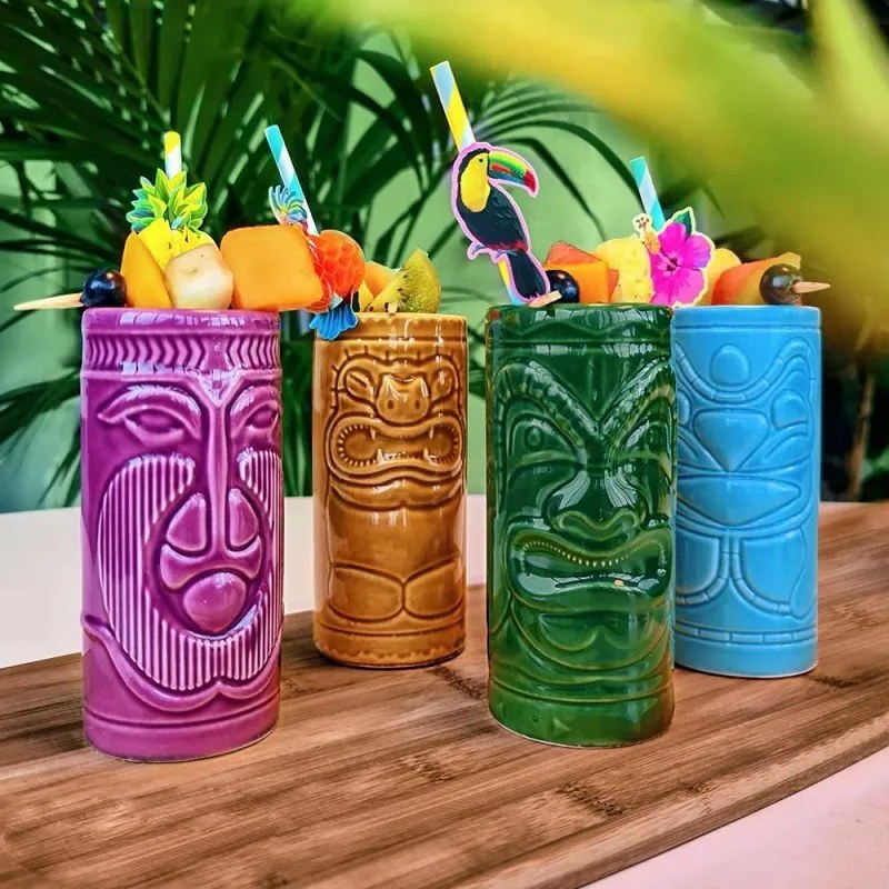 04070 Súprava koktejlových pohárov - Tiki Mugs 4ks