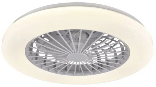 LED Stmievateľné stropné svietidlo s ventilátorom LIBYA LED/48W/230V 3000-6500K+DO
