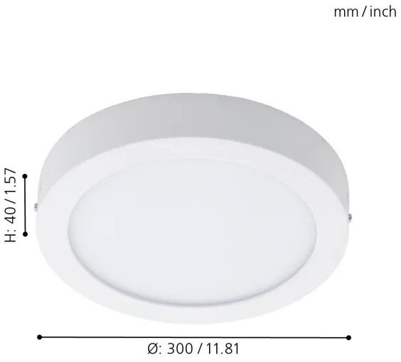 Eglo 96168 - LED kúpeľňové stropné svietidlo FUEVA 1 LED/22W/230V IP44