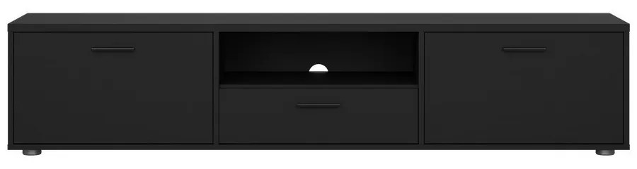 Čierny TV stolík 177x38 cm Media – Tvilum