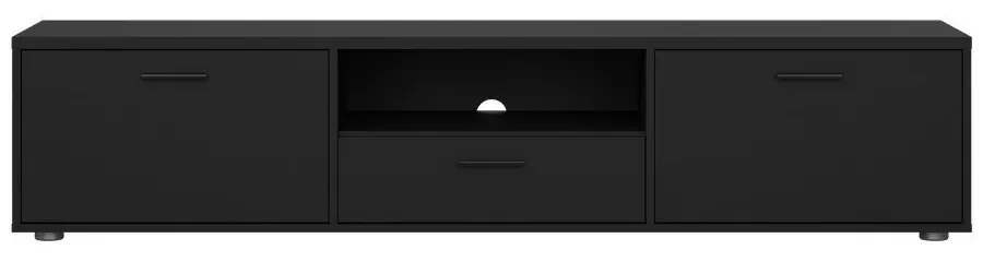 Čierny TV stolík 177x38 cm Media – Tvilum