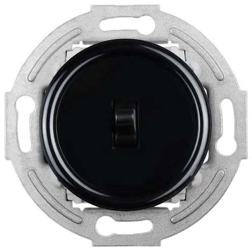 Elhard Vypínač Retro Klasik jednopólový č.1, čierny - kompletný KL5201B