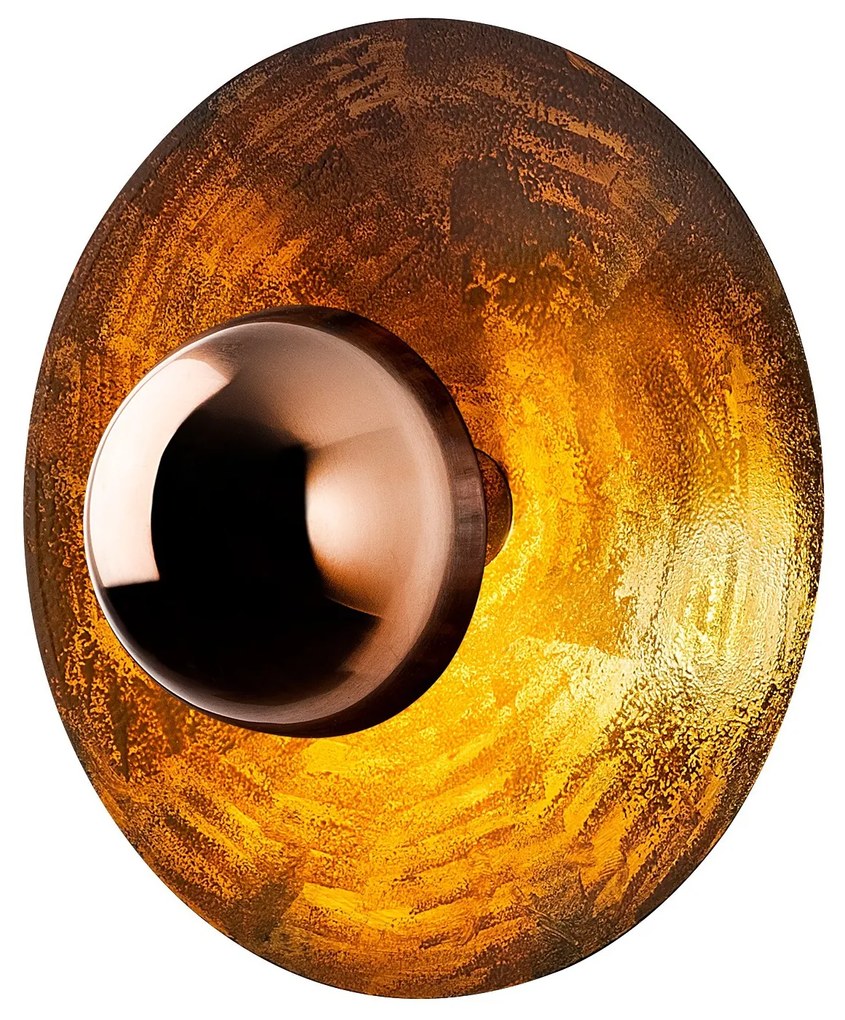 Nástěnná lampa Kurt 38 cm měděná