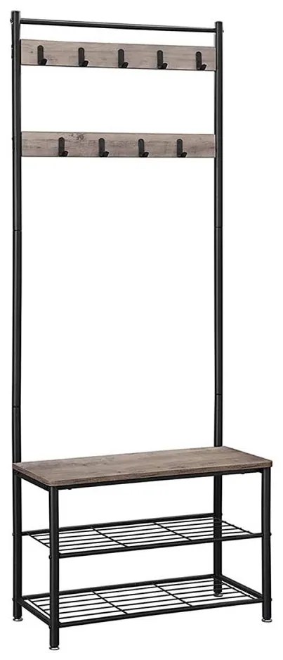 Stojanový vešiak NAVOR hnedá/čierna