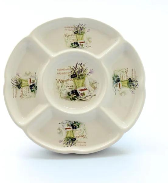 Servírovací tanier porcelánový, levandula, 24cm